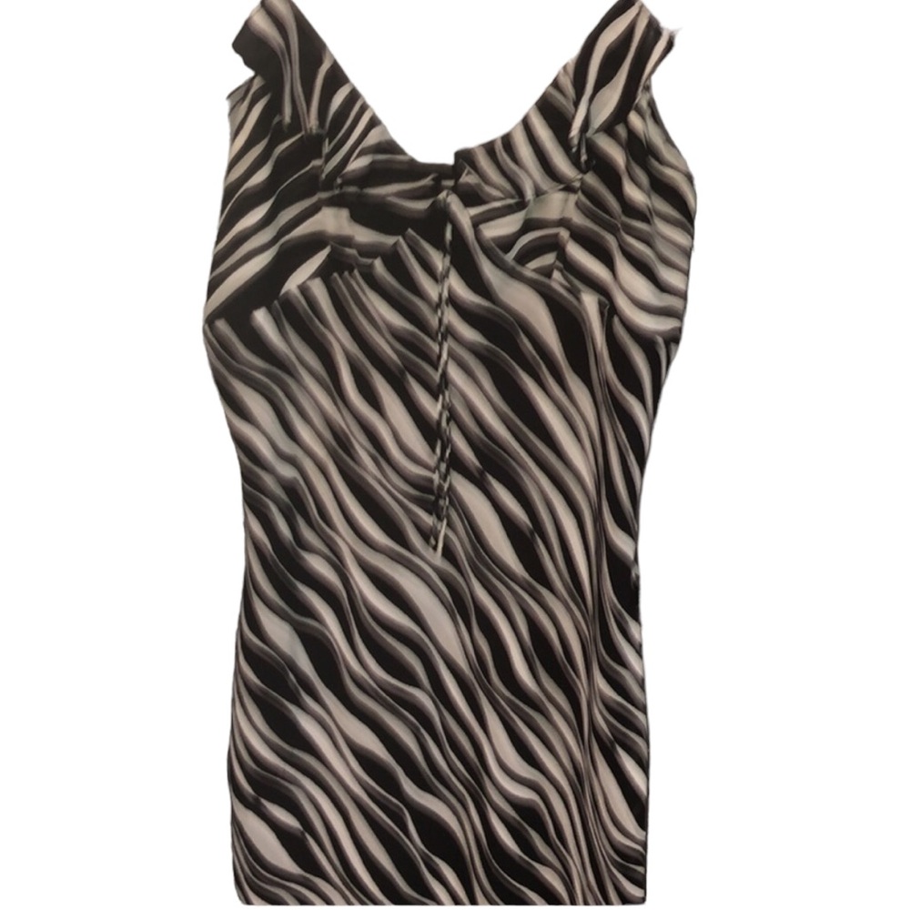 Express size 10 animal print spaghetti strap lined timeless midi dress
